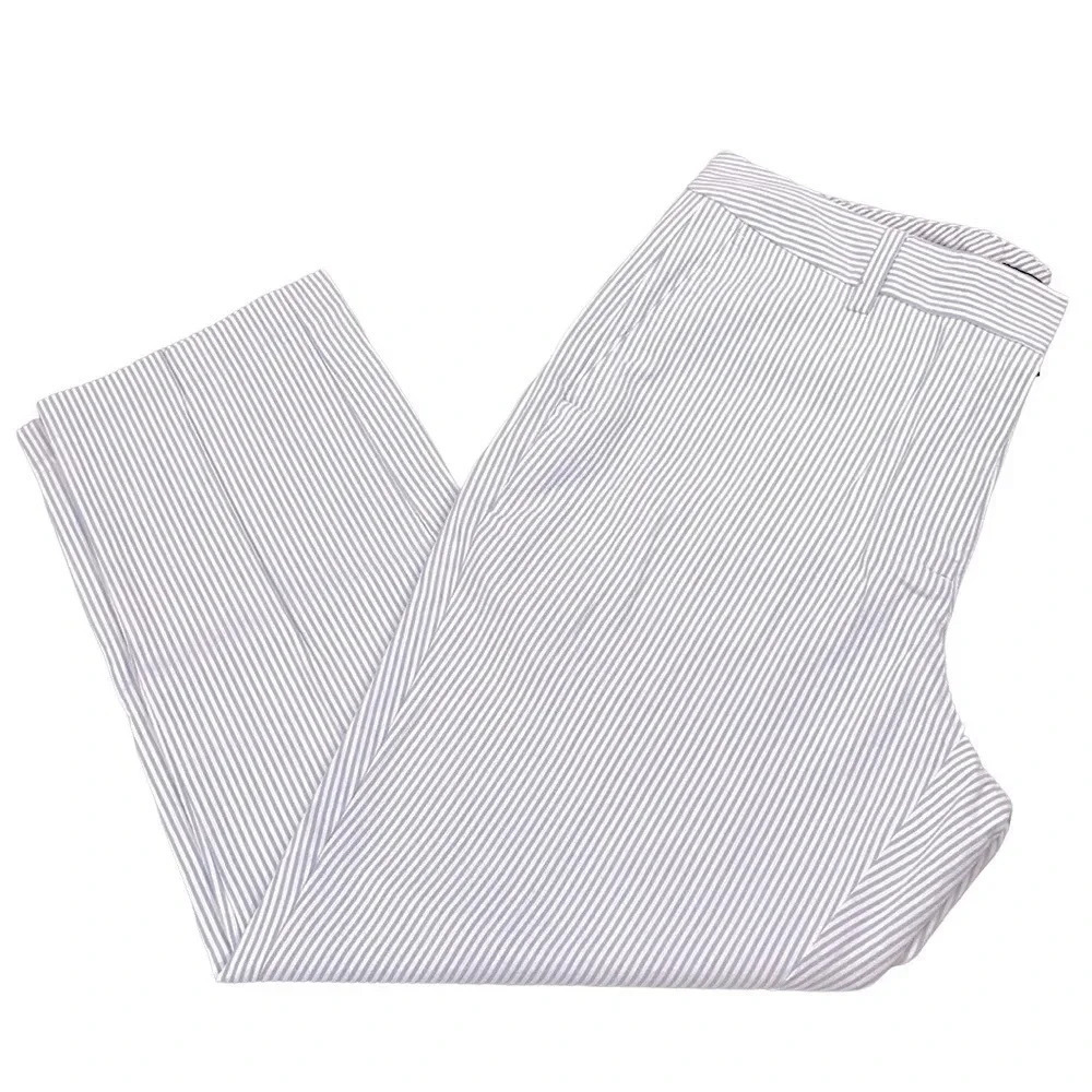 NEW LANDS’ END Striped Mid-Rise Straight Leg Pant Size‎ 12